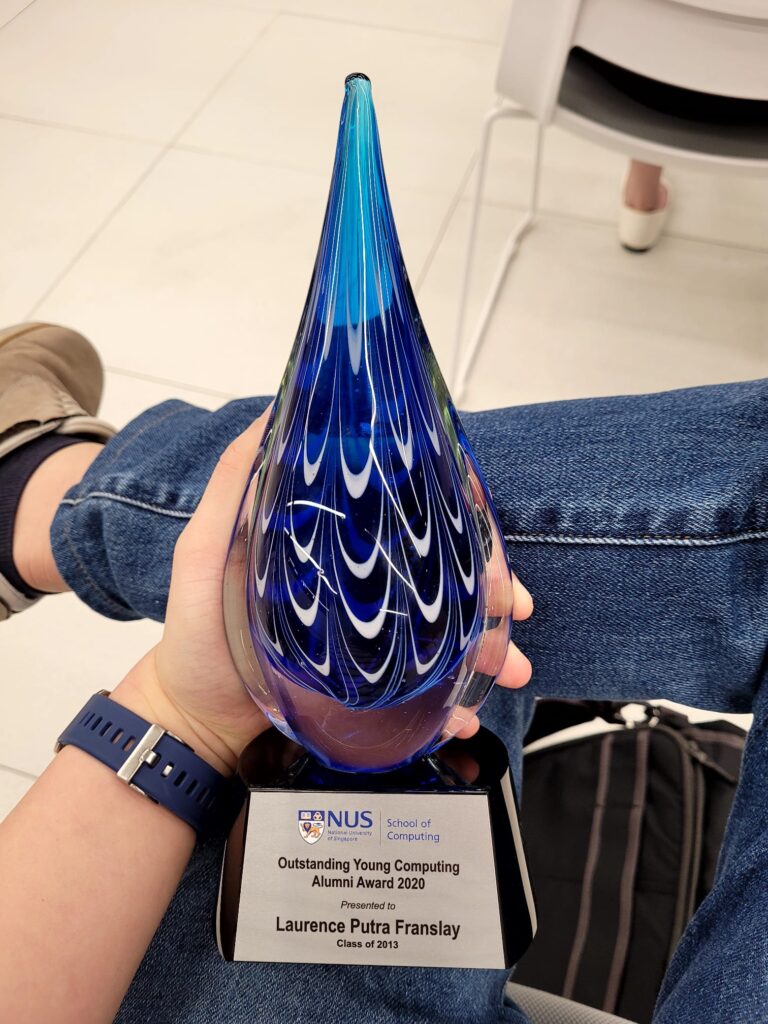 NUS award trophy